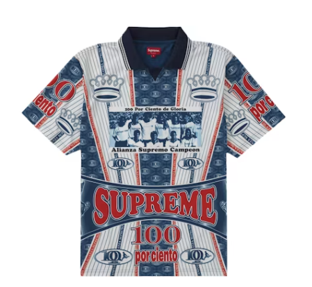 Supreme Por Ciento Soccer Jersey Navy