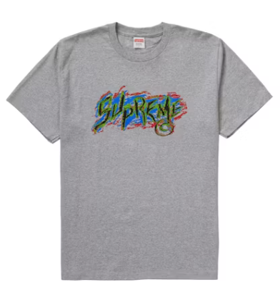 Supreme Scratch Tee Heather Grey