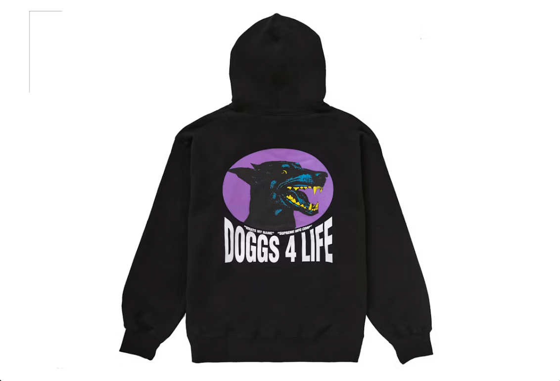 Supreme Doggs Hooded Sweatshirt Black