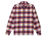Supreme Shadow Plaid Flannel Zip Up Shirt (SS24) White