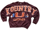Kapital Kountry Laundry Crewneck Sweatshirt Burgundy