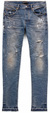 Purple Brand P001 Indigo Dirty Vintage White Paint Jean