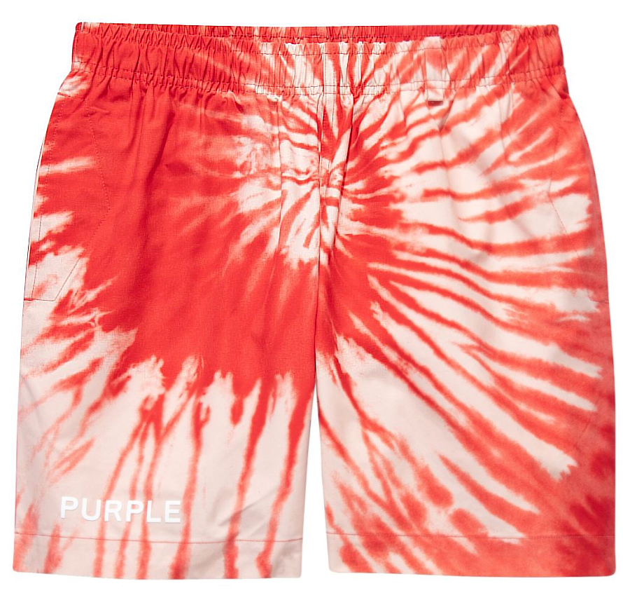 Purple Brand All Around Red Tie Dye Shorts