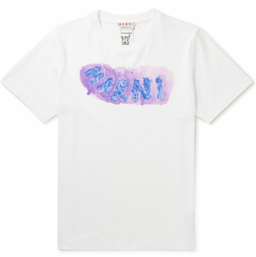 Marni - Flaminia Veronesi Logo-Print Cotton-Jersey T-Shirt - White
