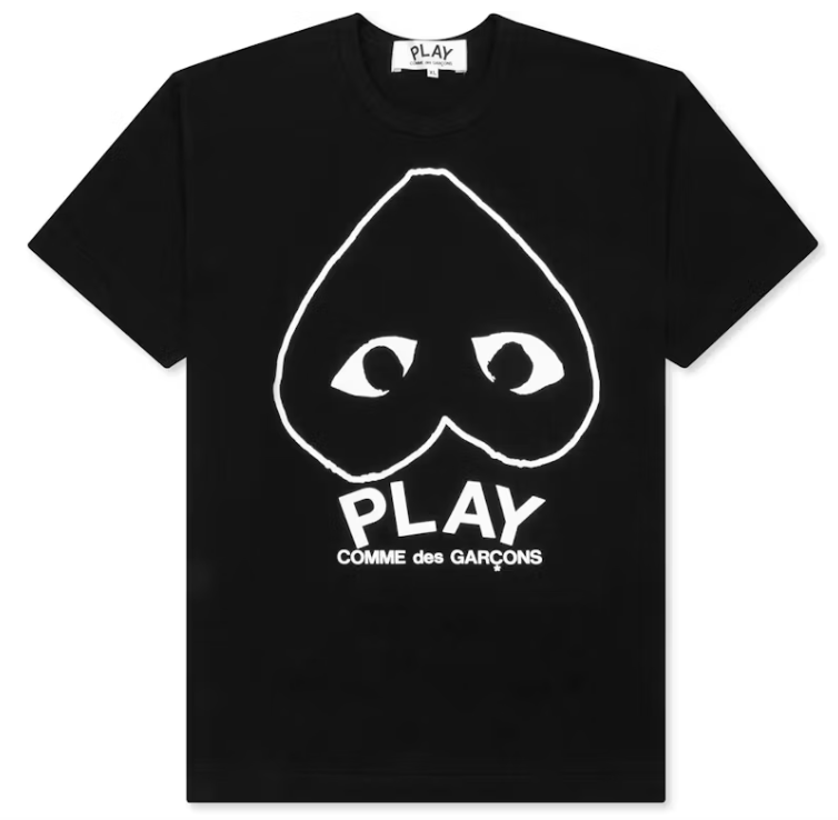 Comme des Garcons PLAY Play Inverted Outline Heart T-shirt Black