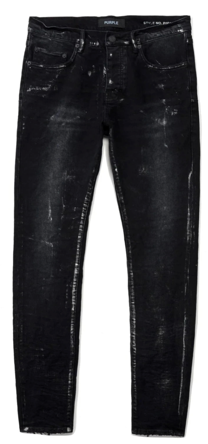 Purple Brand P001 Black Wash Metallic Silver