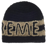 Supreme Crochet Logo Beanie Black