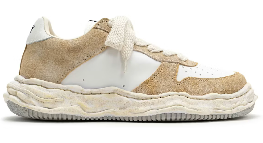 Maison Mihara Yasuhiro Wayne OG Sole Mix Material Low White Beige