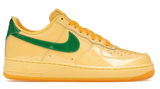 Nike Air Force 1 Low Patent Leather Topaz Gold Pine Green