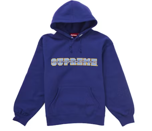 Supreme Collegiate Acronym Hooded Sweatshirt Royal
