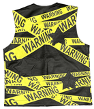 Metstar Caution Tape Leather Vest