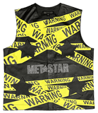 Metstar Caution Tape Leather Vest