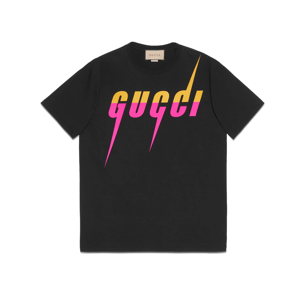 GUCCI Blade black T-SHIRT Pink/yellow