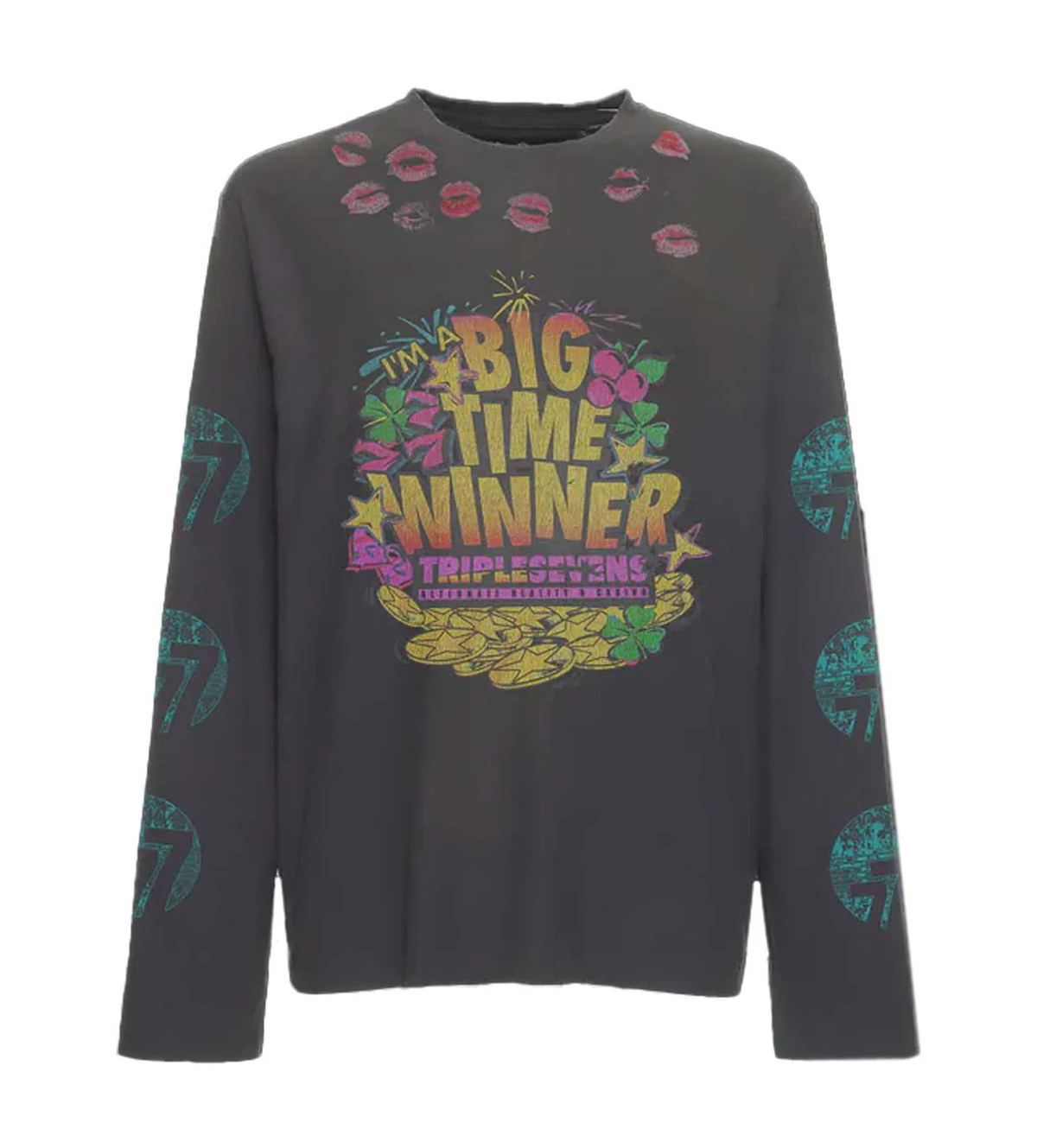 Triple Sevens Lucky Kiss Tee Black