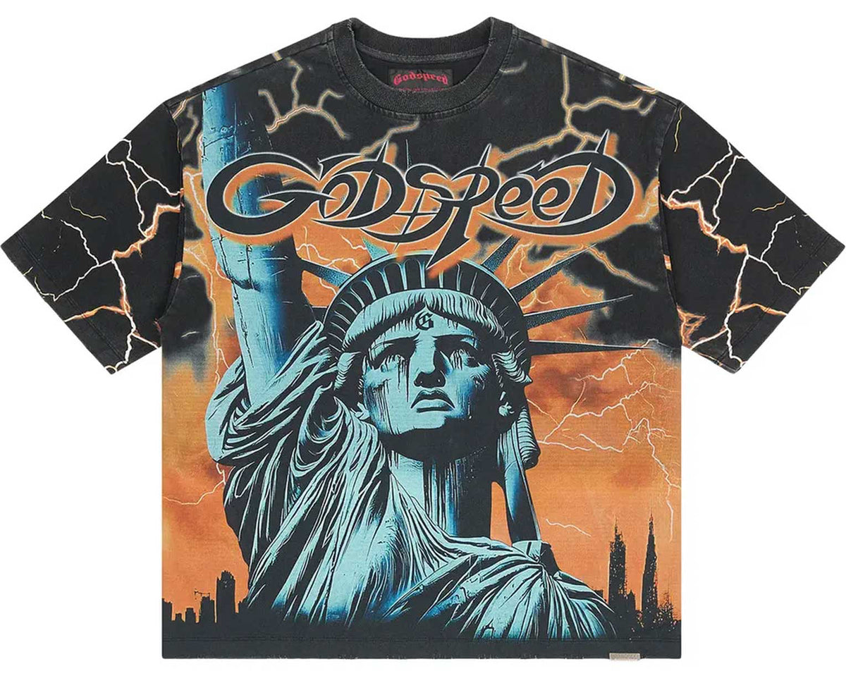 GODSPEED VOLTAGE TEE BLACK/ORANGE