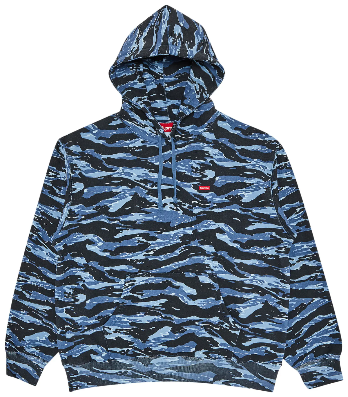 Supreme Small Box Hooded Sweatshirt 'Blue Tiger Camo'