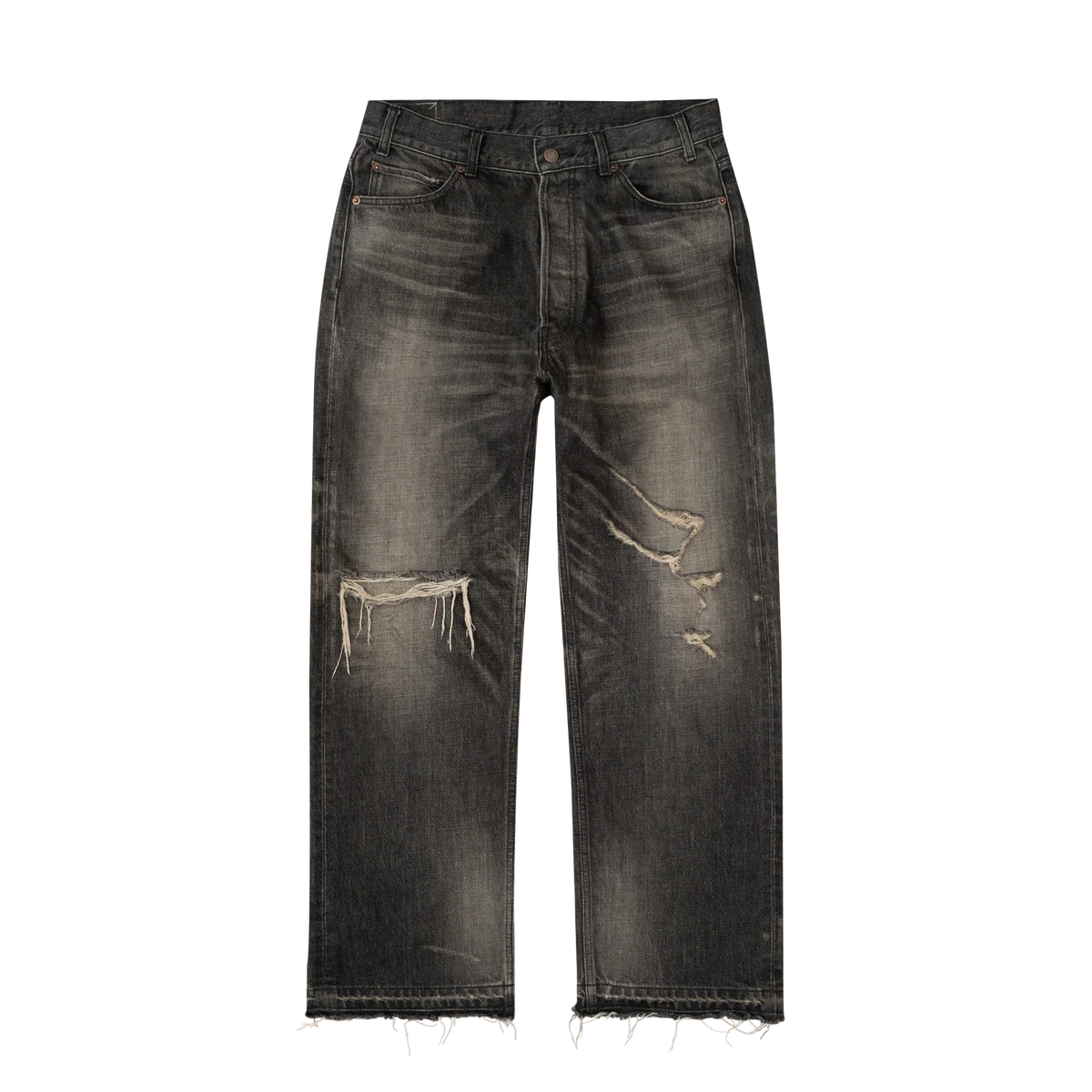 VINTAGE BLACK THRASHED DENIM (UPGRADED)