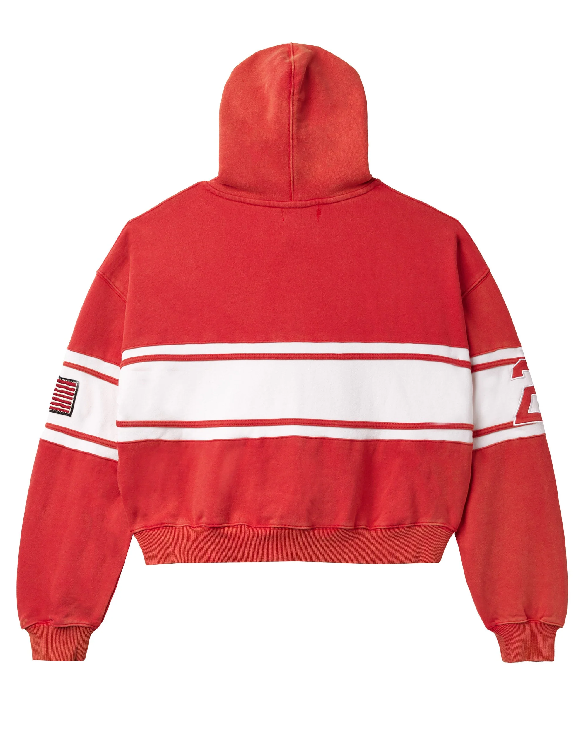 Vale Red CURSIVE ZIP UP HOODIE