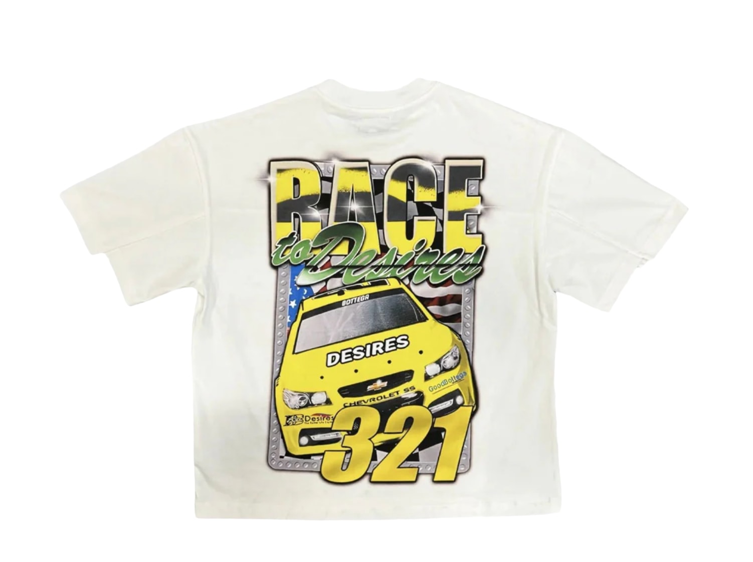 BOTTEGA DESIRES 'RACING' WHITE TEE