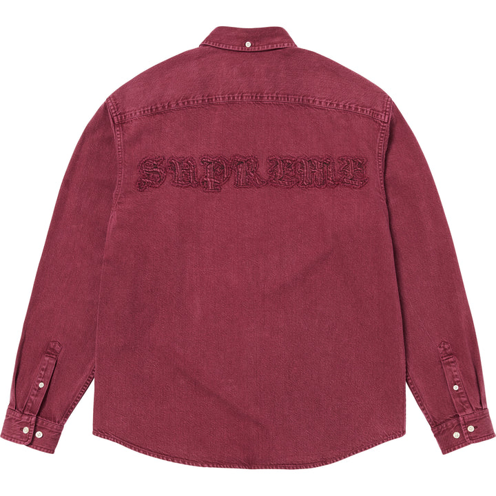 Supreme Appliqué Denim Shirt Red