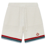 Casablanca Faux Knitted Crochet Shorts White/Red/Green