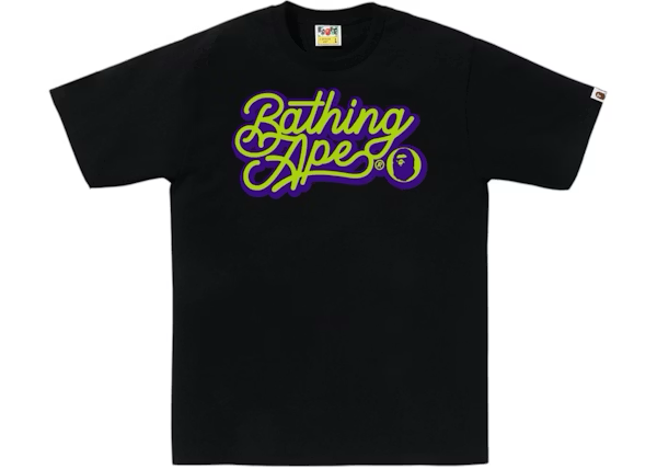 BAPE Bathing Ape Script Logo Tee Black/Green