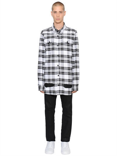 Off-white Spray Flannel Black/White