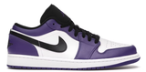 Jordan 1 Low Court Purple White