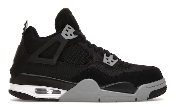 Jordan 4 Retro Black Canvas (GS)